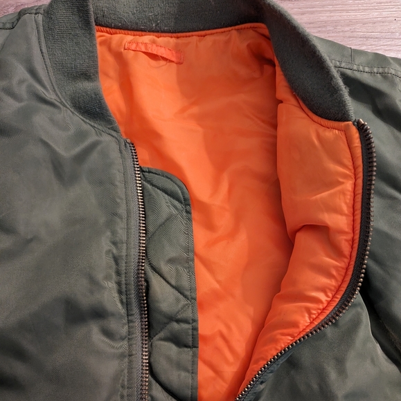 Vintage Rothco green bomber jacket XL - Picture 3 of 6